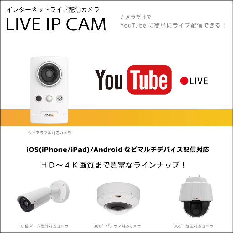 カメラだけでyoutube Liveへ簡単に生配信できる Live Ip Cam